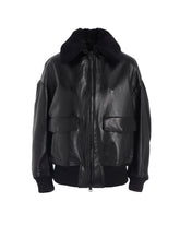 COW LEATER BLOUSON