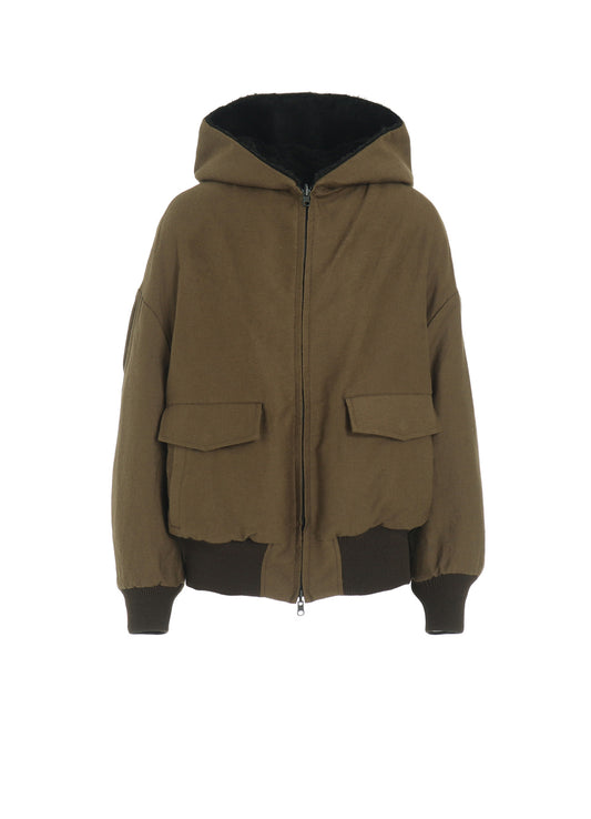 COTTON/FLAX MOLESKIN REVERSIBLE BLOUSON