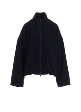 CABLE JQ KNIT STAND COLLAR BLOUSON