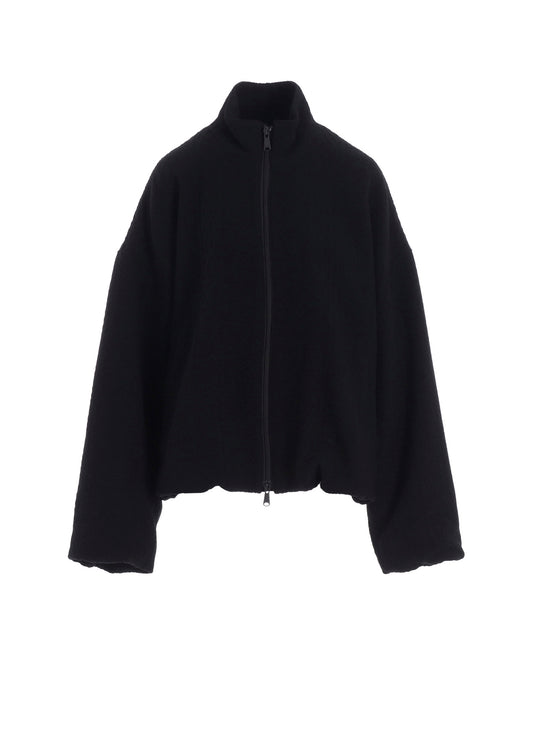 CABLE JQ KNIT STAND COLLAR BLOUSON