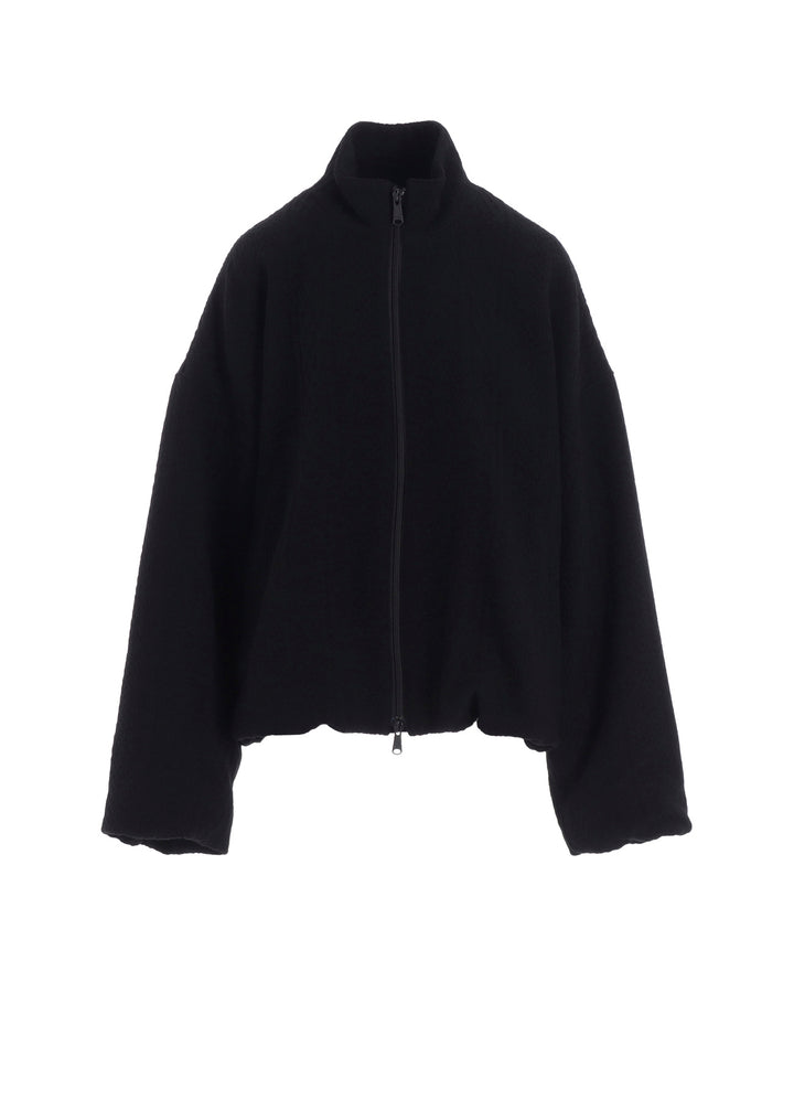 CABLE JQ KNIT STAND COLLAR BLOUSON