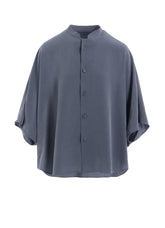 CREPE de CHINE STAND CAPE BLOUSE
