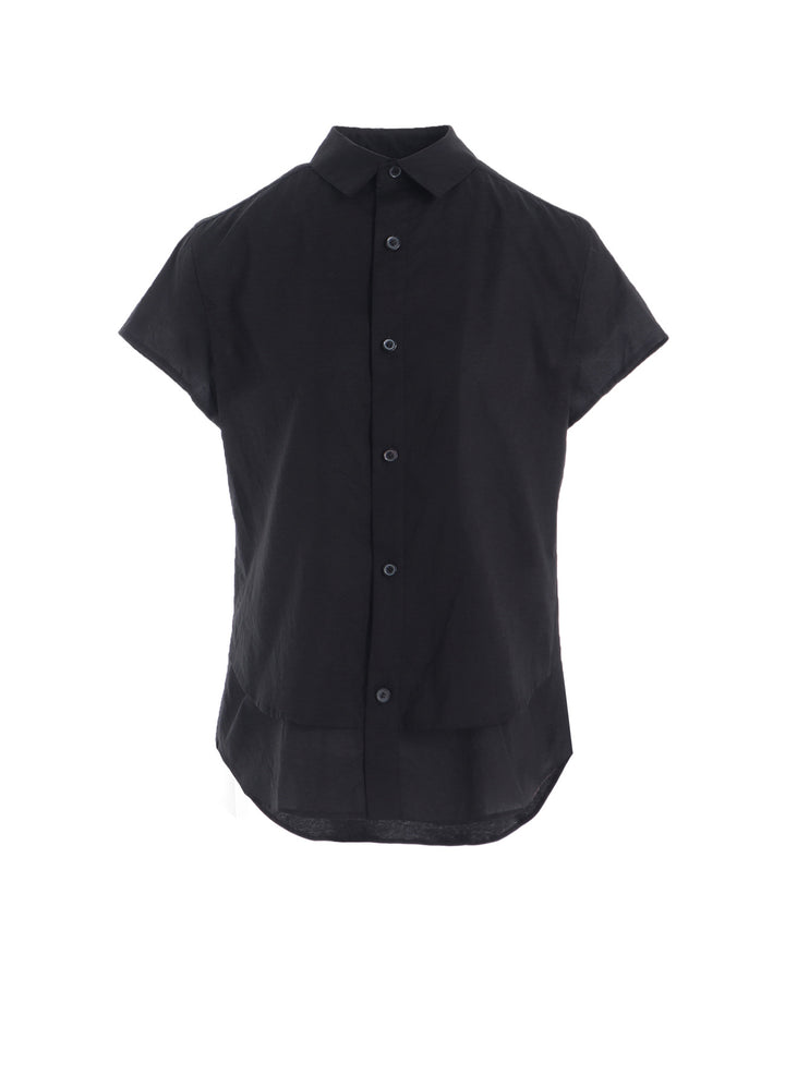 COTTON LAWN DOUBLE LAYERED FRONT HEM BLOUSE