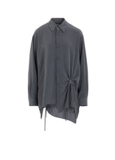 CREPE de CHINE CIRCLE GATHERED  BLOUSE