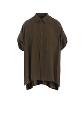 W/RY STRIPE ROLLED SLEEVE BLOUSE