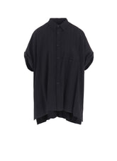 W/RY STRIPE ROLLED SLEEVE BLOUSE