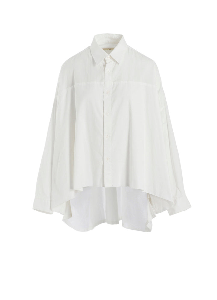[Y's BORN PRODUCT] THIN COTTON TWILL DOUBLE FRONT BIG BLOUSE