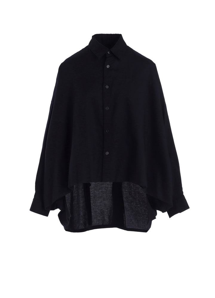 [Y's BORN PRODUCT] THIN COTTON TWILL DOUBLE FRONT BIG BLOUSE