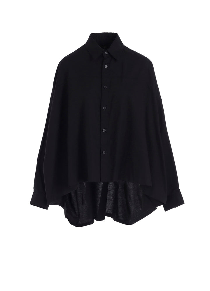 [Y's BORN PRODUCT] THIN COTTON TWILL DOUBLE FRONT BIG BLOUSE