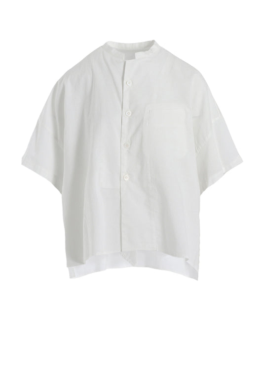 [Y's BORN PRODUCT] THIN COTTON TWILL HALF SLEEVE BOX SHIRT
