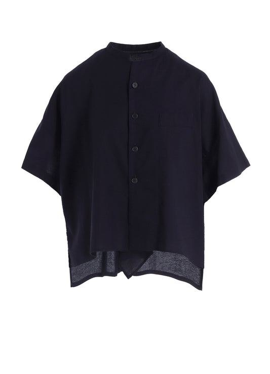 [Y's BORN PRODUCT] THIN COTTON TWILL HALF SLEEVE BOX SHIRT