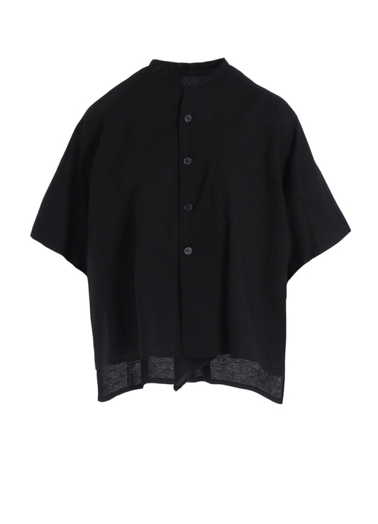 [Y's BORN PRODUCT] THIN COTTON TWILL HALF SLEEVE BOX SHIRT