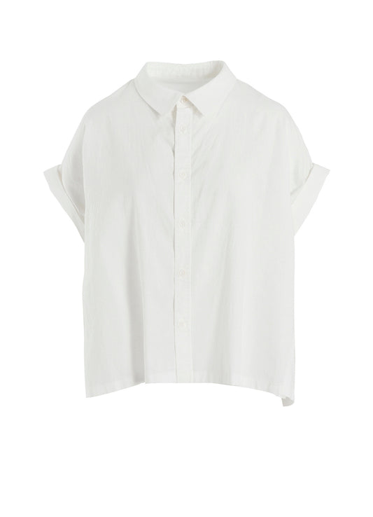 [Y's BORN PRODUCT] THIN COTTON TWILL SHORT SLEEVE BLOUSE