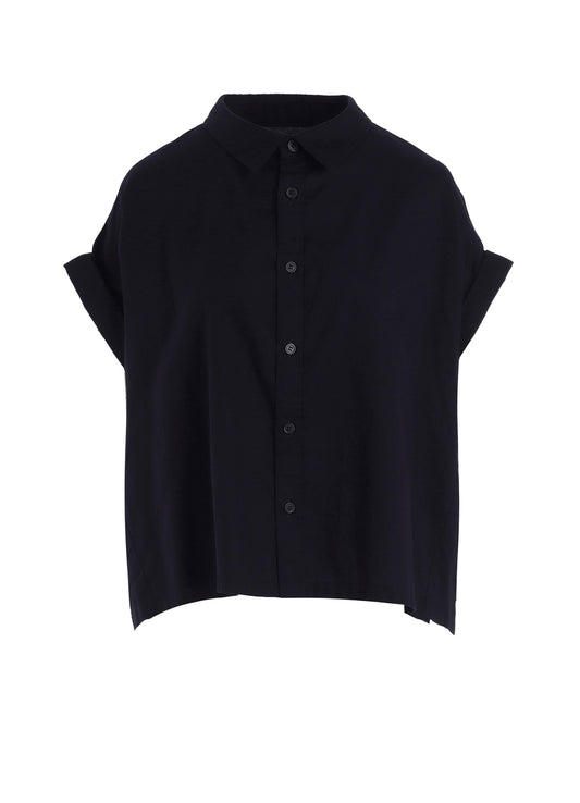 [Y's BORN PRODUCT] THIN COTTON TWILL SHORT SLEEVE BLOUSE
