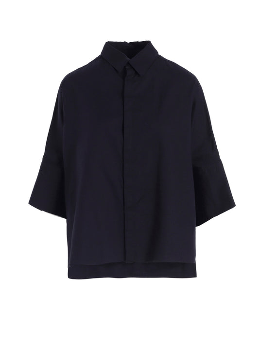 [Y's BORN PRODUCT] THIN COTTON TWILL WIDE CUFFS SHIRT