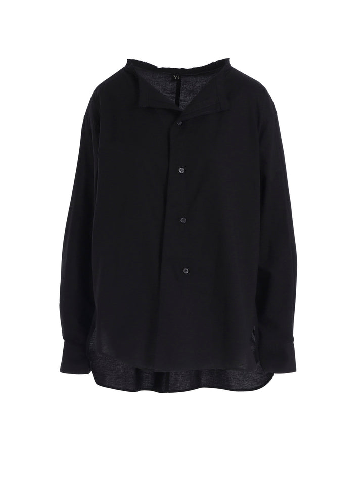 [Y's BORN PRODUCT] THIN COTTON TWILL FRINGE COLLAR BLOUSE