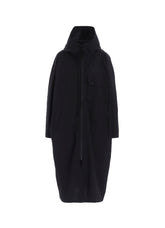 COTTON/LINEN BROADCLOTH HOODIE COAT D