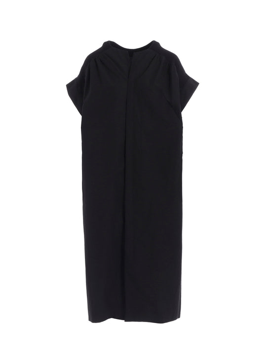 COTTON/LINEN RIB FLY OPEN DRESS