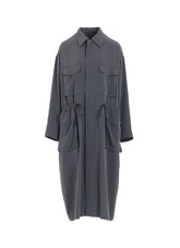 CREPE de CHINE 4-POCKET LONG DRESS