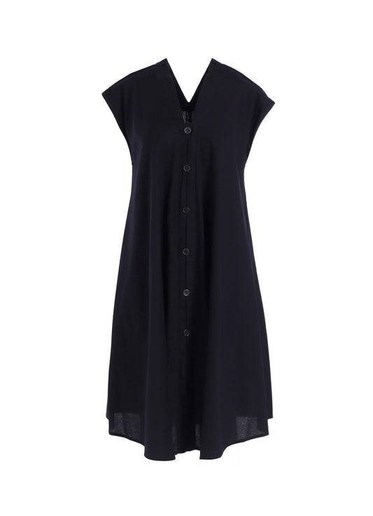 [Y's BORN PRODUCT] THIN COTTON TWILL FRENCH SLEEVE DRESS