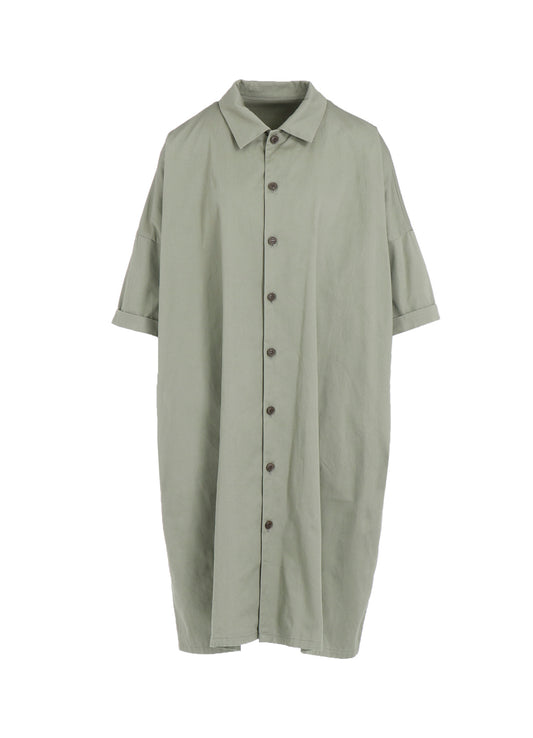 [Y's BORN PRODUCT] COTTON TWILL HALF SLEEVE DRESS