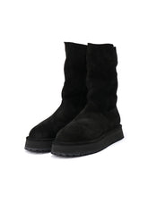 NUBUCK LEATHER SLIP-ON BOOTS