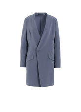 CREPE de CHINE COLLARLESS JACKET