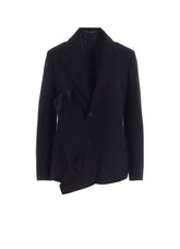 WOOL GAUZE TWILL LEFT FRONT DRAPE JACKET