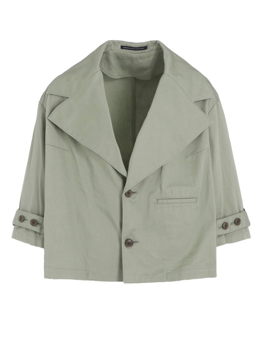 [Y's BORN PRODUCT] COTTON TWILL WIDE COLLAR JACKET
