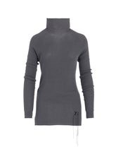 RIBBED HIGH NECK KNIT