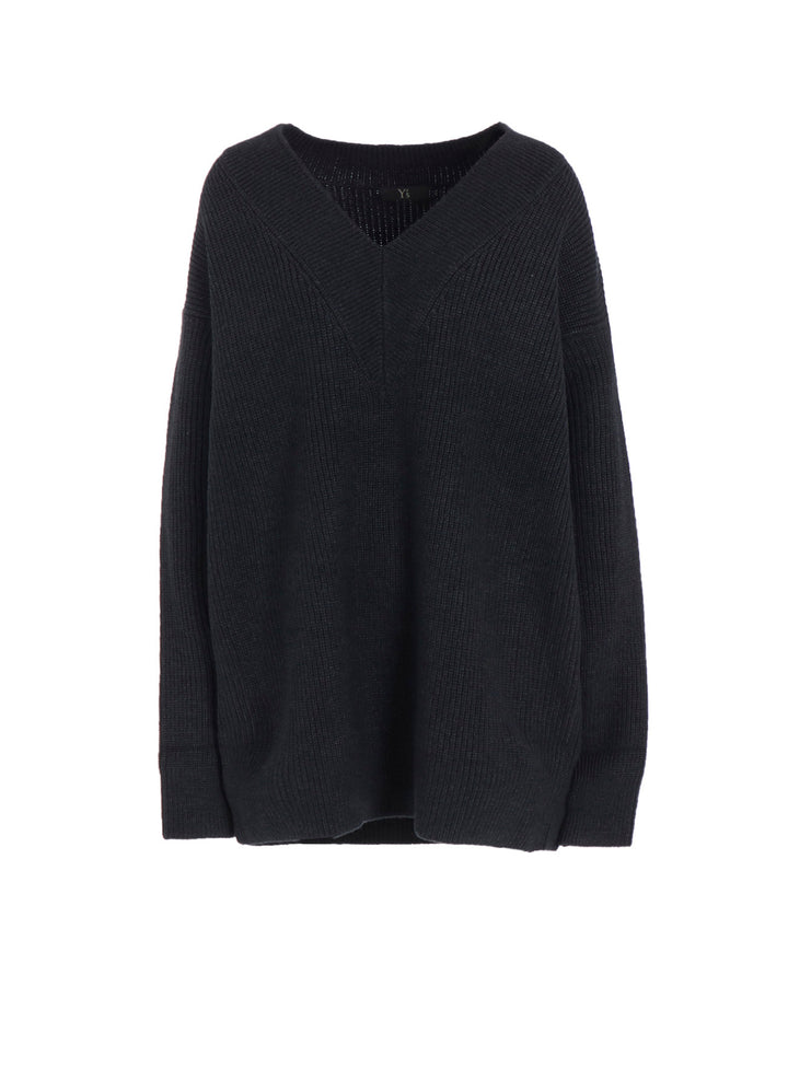 BIG V-NECK KNITTED CARDIGAN