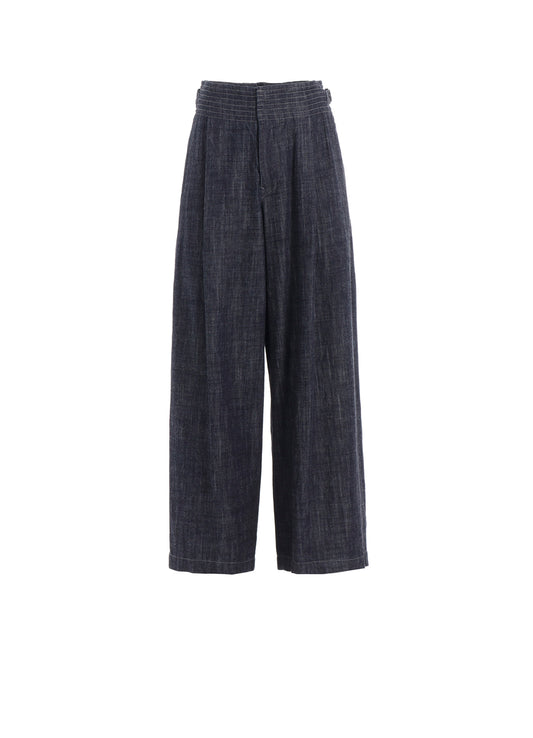 8OZ WAIST STRING WIDE DENIM PANTS