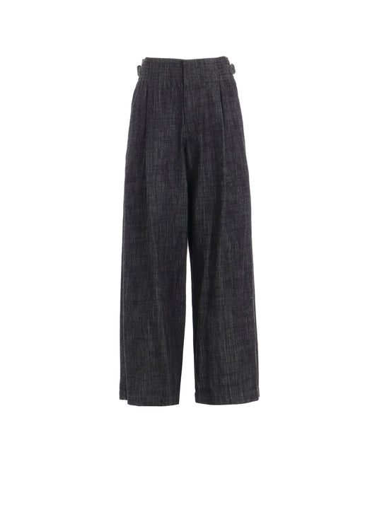8OZ WAIST STRING WIDE DENIM PANTS