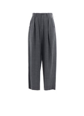 WOOL GAUZE TWILL TUCK WIDE PANTS