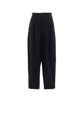 WOOL GAUZE TWILL TUCK WIDE PANTS
