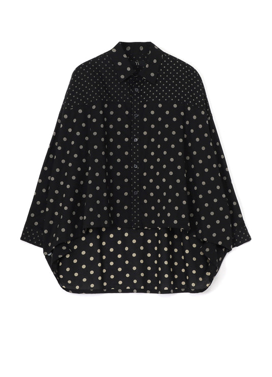 60/- COTTON LAWN DOT PRINT LONG SLEEVE BLOUSE