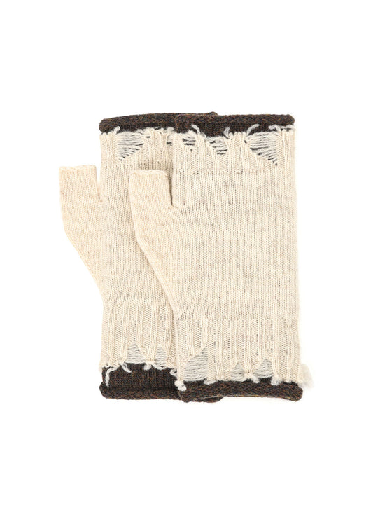 MILANO LAMB DAMAGED FINGERLESS GLOVES