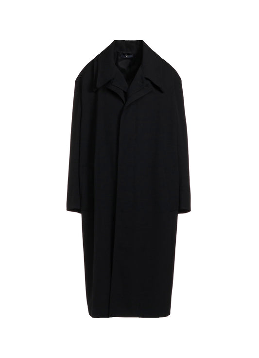 HIGH TWISTED WASHER WOOL GABARDINE DOUBLE LAYERED COAT