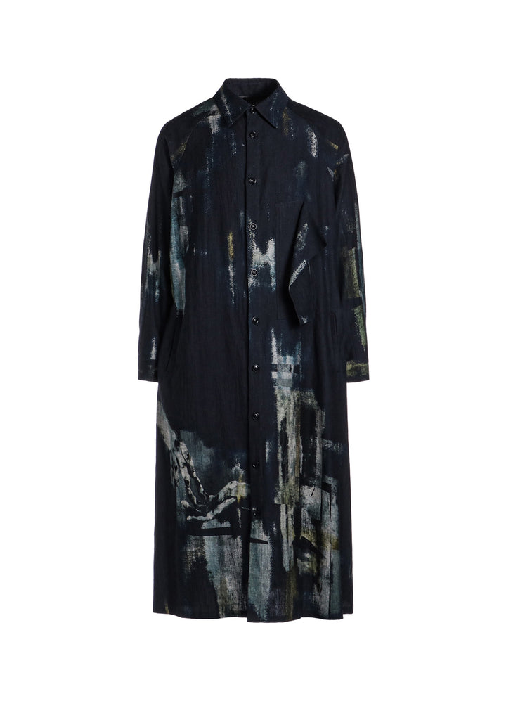 L/C DENIM CUBISM PRINT IRREGULAR SHIRT DRESS