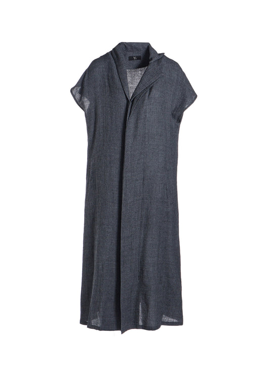 SOFT TWISTED WOOL VIYELLA FRENCH SLEEVE DRESS