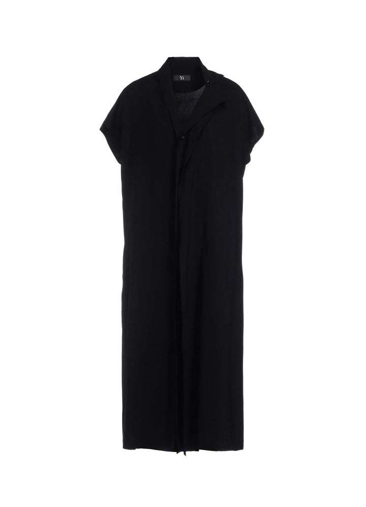 HARD TWISTED GABARDINE FRENCH SLEEVE DRESS