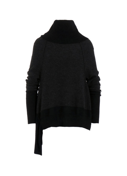 【11/1 12:00(JST) Release】REVERSE STITCHES OFF NECK SIDE DRAPE KNIT