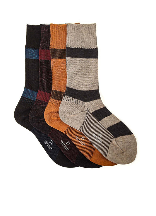 MIX RIB STRIPE SOCKS