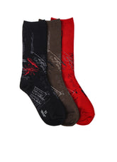 HAND DRAWING CHALK DESIGN JQ MIDDLE SOCKS