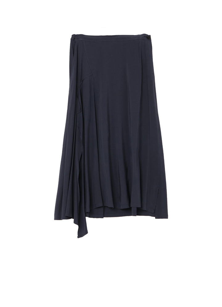 HARD TWISTED GABARDINE RIGHT SIDE SLIT FLARE SKIRT