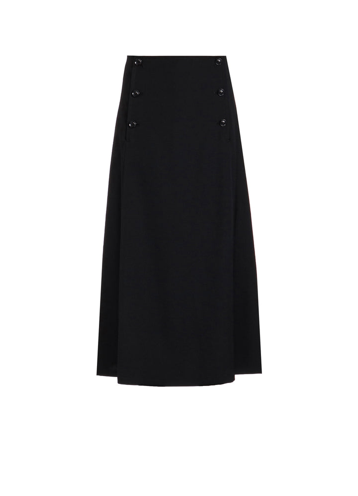 WOOL GABARDINE BACK LACE UP SAILOR SKIRT