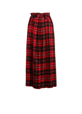 TARTAN CHECK FRONT TUCKED SKIRT