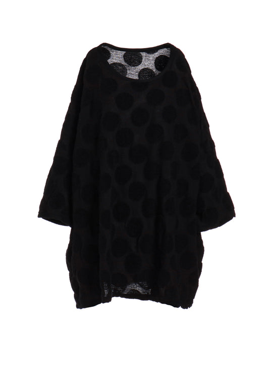 POLKA DOT PILE JQ ROUND NECK BIG T