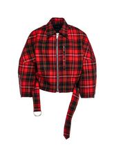 TARTAN CHECK PANEL BLOUSON