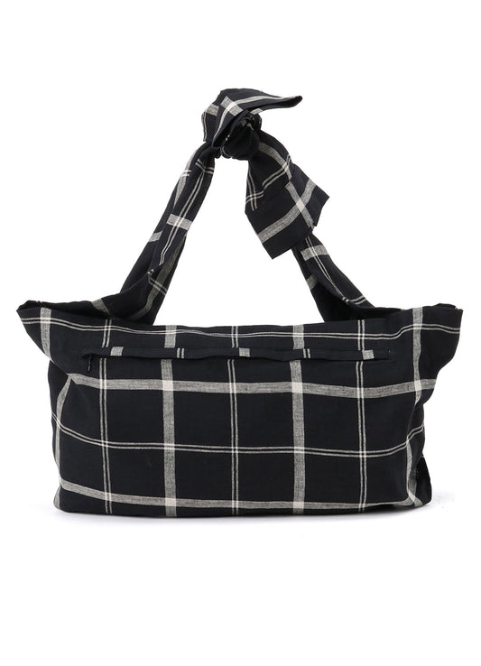 【1/23 12:00(JST) Release】LINEN/NYLON PLAID SHIRT SLEEVE BODY BAG